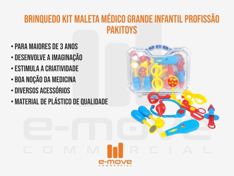 Imagem de Brinquedo Kit Completo Maleta Médico Doutor Infantil