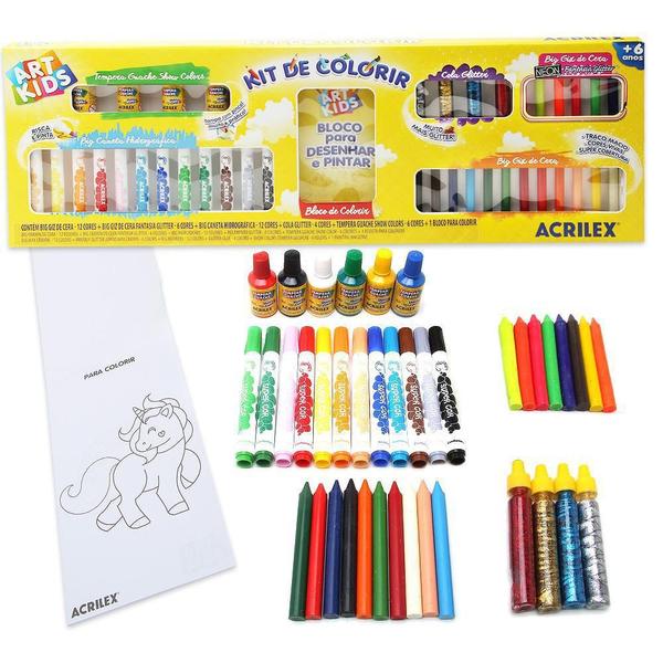 Imagem de Brinquedo Kit De Colorir Acessorios Art Kids Acrilex 40060