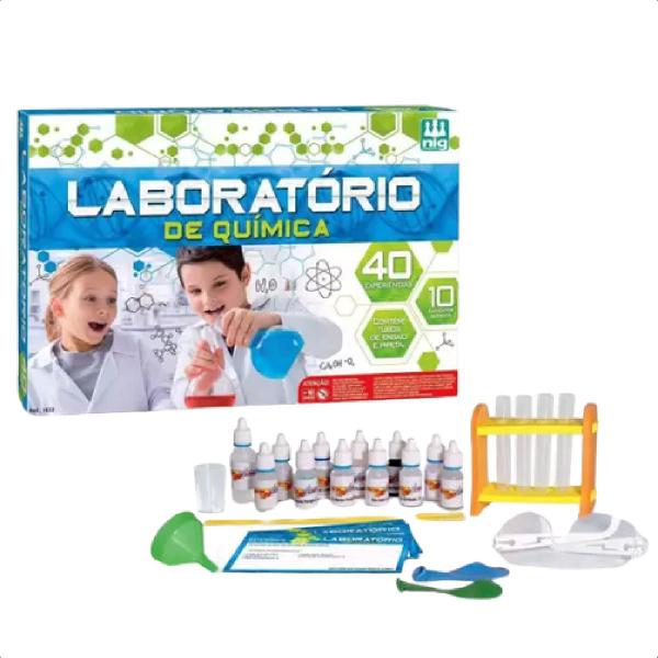 Imagem de Brinquedo Kit De Laboratório De Química com 40 Experiências para você se Divertir Nig Brinquedos - 1633