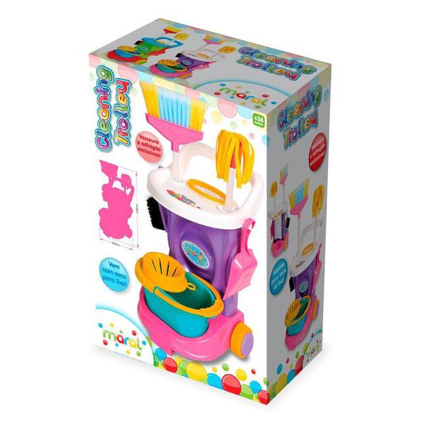 Imagem de Brinquedo Kit de Limpeza Infantil Maral Cleaning Trolley