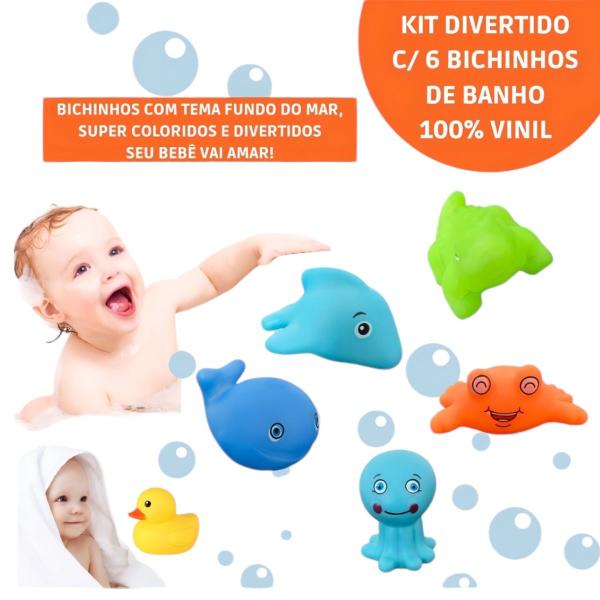 Imagem de Brinquedo Kit De Vinil Hora Do Banho Bichinhos patinho