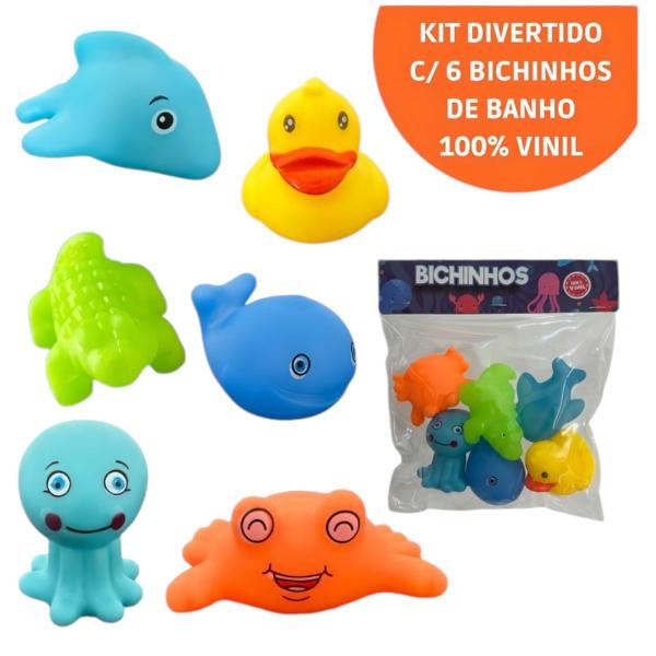 Imagem de Brinquedo Kit De Vinil Hora Do Banho Bichinhos patinho