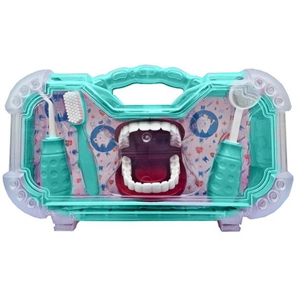 Imagem de Brinquedo Kit Dentista C/ Maleta Infantil Brinquedo Dentista Educativo Odontologia Verde