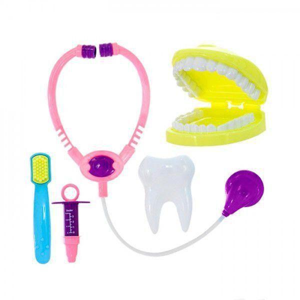 Brinquedo Kit Dentista Girl 5 Peças - Art Brink Imagem de Brinquedo Kit Dentista Girl 5 Peças - Art Brink