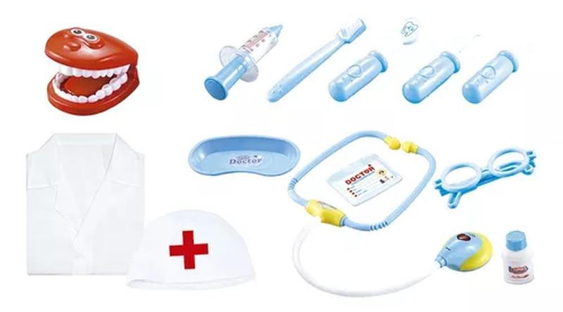 Brinquedo Kit Dentista Infantil Azul Com 12 Peças - Fenix 806 Imagem de Brinquedo Kit Dentista Infantil Azul Com 12 Peças - Fenix 806
