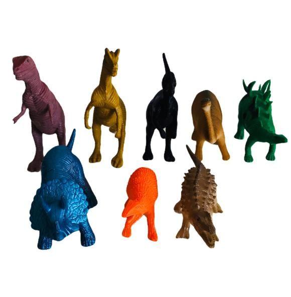 Imagem de Brinquedo kit Dinossauros Dino Infantil Menino 8 Peças