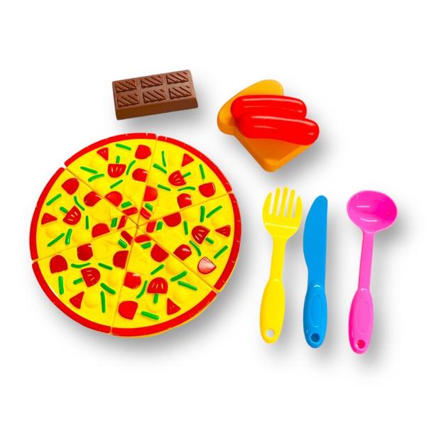 Imagem de Brinquedo Kit Fast Food Pizzaria Infantil 12 Peças - Vencedor