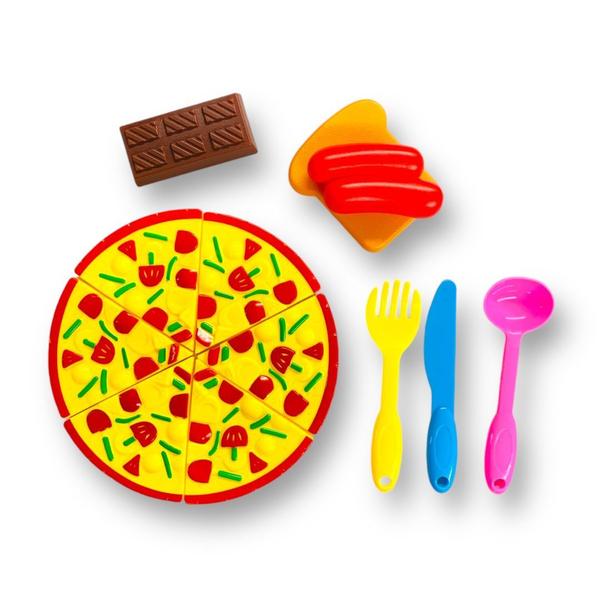 Imagem de Brinquedo Kit Fast Food Pizzaria Infantil 12 Peças - Vencedor