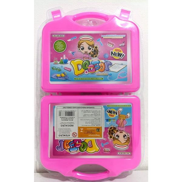 Imagem de Brinquedo Kit Médico Infantil Maletinha Rosa