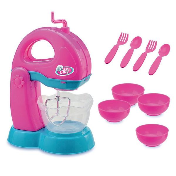 Imagem de Brinquedo Kit Mini Batedeira Manivela Giratória Coleção Le Chef