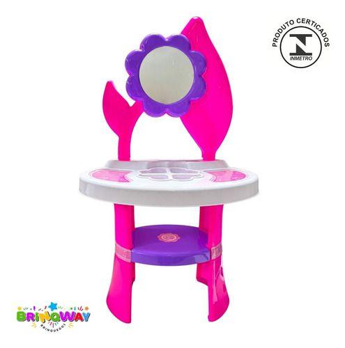 Imagem de Brinquedo Kit Penteadeira Infantil E Acessórios De Beleza