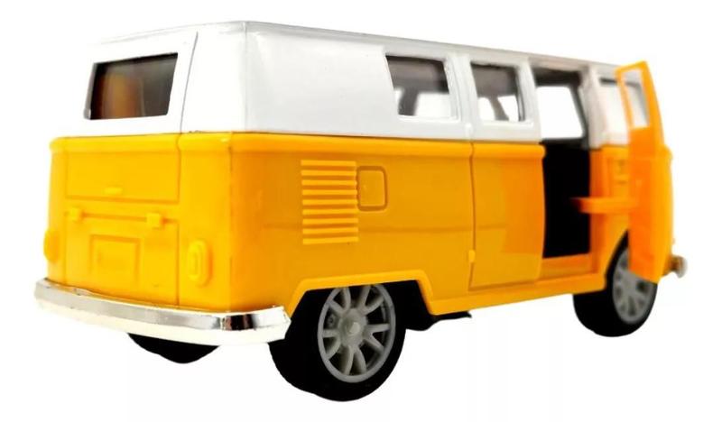 Imagem de Brinquedo Kombi Miniatura Coleção Fricção Escala 1:32 (Amarela)