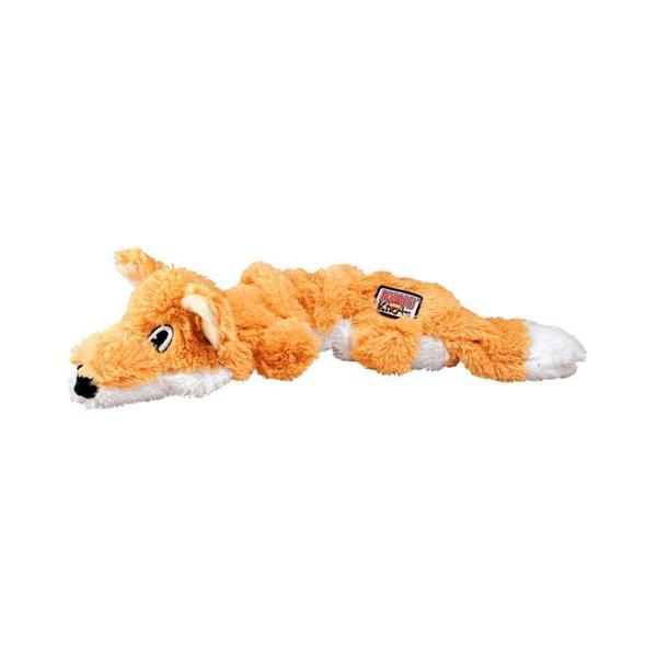 Imagem de Brinquedo Kong para Cães Scrunch Knots Fox Bege e Branco - Tamanho P