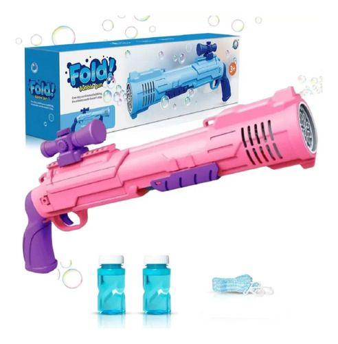 Imagem de Brinquedo Lança Bolhas De Sabão Pistola Infantil Rosa