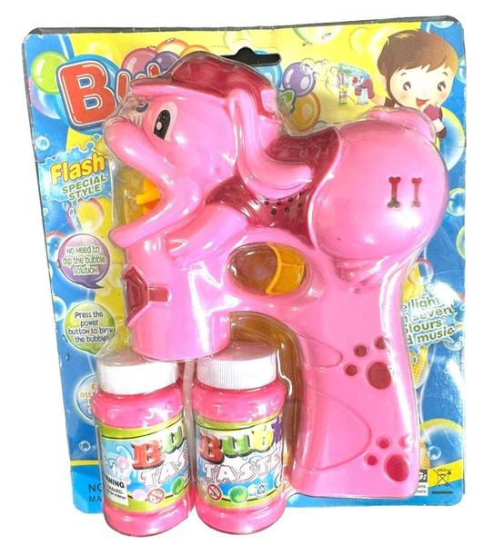 Imagem de Brinquedo Lança Bolhas Sabão Cachorro Rosa