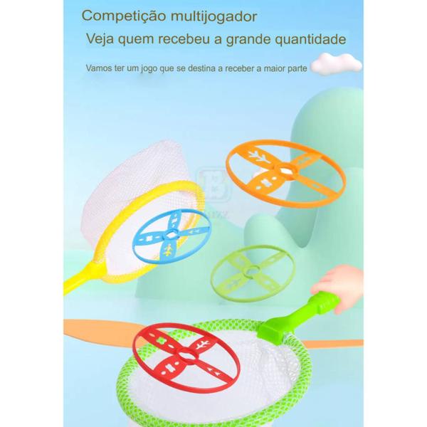 Brinquedo Lança Disco Voador + 8 discos e 2 Cestas Captura - Flying Saucer Imagem de Brinquedo Lança Disco Voador + 8 discos e 2 Cestas Captura