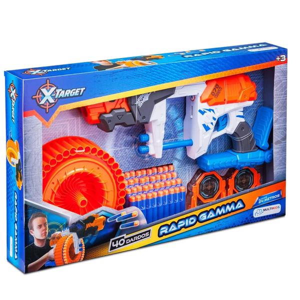 Imagem de Brinquedo Lançador de Dardos X-Target Rapid Gamma Com 40 Dardos Multikids - BR1458