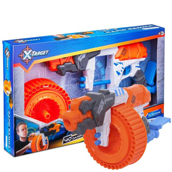 Imagem de Brinquedo Lançador de Dardos X-Target Rapid Gamma Com 40 Dardos Multikids - BR1458