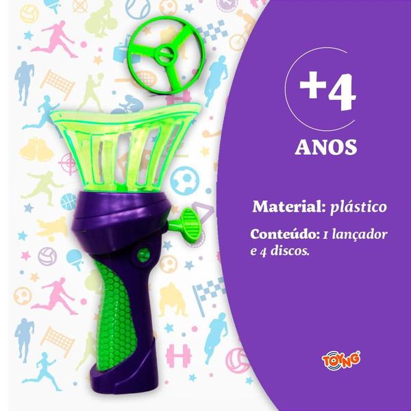 Imagem de Brinquedo Lançador de Discos com 4 Discos - Toyng 