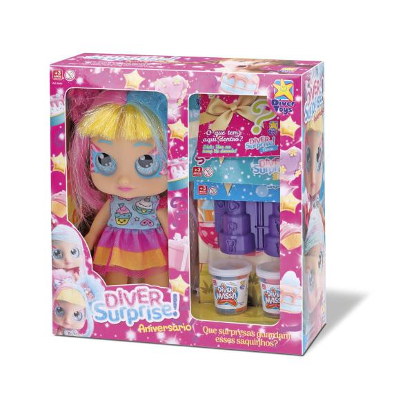 Imagem de Brinquedo Lançamento 2024 Boneca Diver Surprise Aniversário Cabelo Brilhante + Surpresas Original