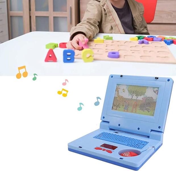 Imagem de Brinquedo Laptop infantil musical interativo com mouse Azul