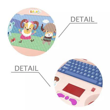 Imagem de Brinquedo Laptop infantil musical interativo com mouse Rosa