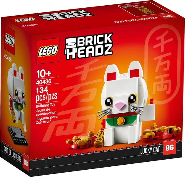 Imagem de Brinquedo LEGO Brickheadz Lucky Cat 40436 134 peças