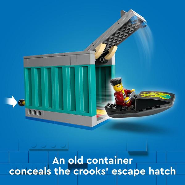 Brinquedo LEGO City Police Speedboat and Crooks' Hideout 60417 Imagem de Brinquedo LEGO City Police Speedboat and Crooks' Hideout 60417