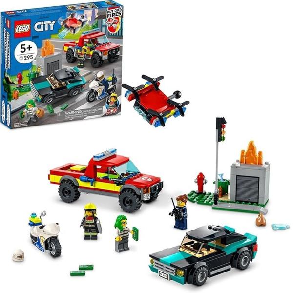 Brinquedo Lego City Resgate Bombeiros Perseguição Polícia Imagem de Brinquedo Lego City Resgate Bombeiros Perseguição Polícia