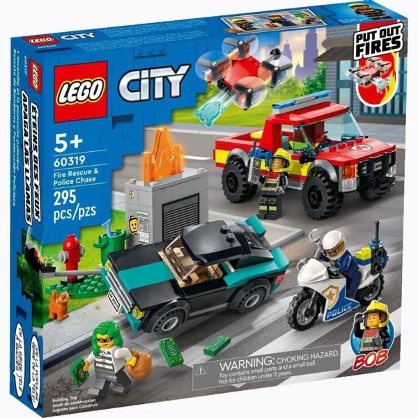 Brinquedo Lego City Resgate Bombeiros Perseguição Polícia Imagem de Brinquedo Lego City Resgate Bombeiros Perseguição Polícia