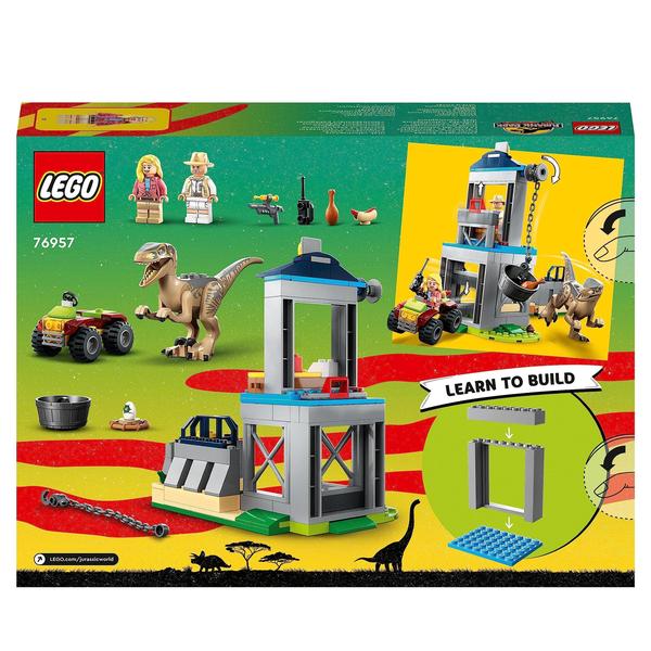 Imagem de Brinquedo LEGO Jurassic Park Velociraptor Escape 76957 para crianças a partir de 4 anos