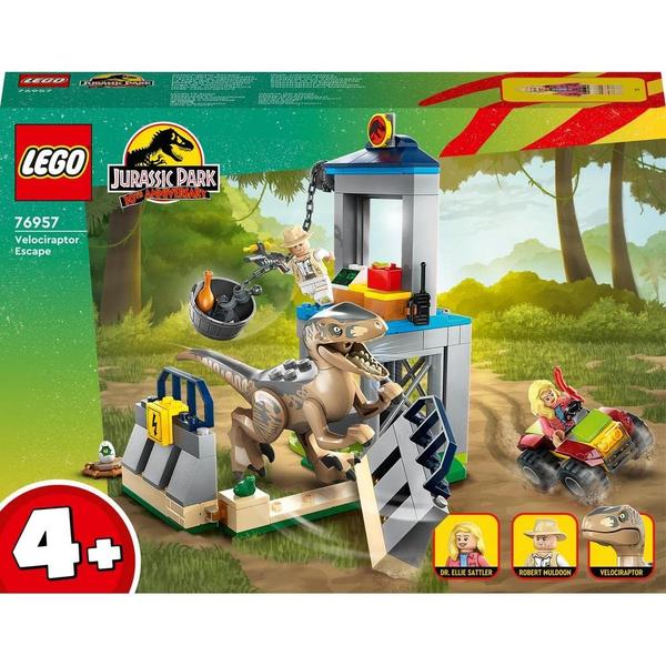 Imagem de Brinquedo LEGO Jurassic Park Velociraptor Escape 76957 para crianças a partir de 4 anos