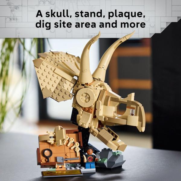 Imagem de Brinquedo LEGO Jurassic World Dinosaur Fossils Triceratops Skull