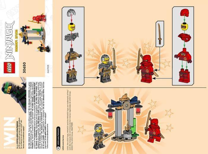 Imagem de Brinquedo LEGO Ninjago Kai e Rapton's Temple Battle com capa vermelha