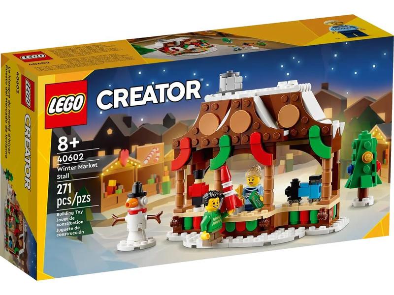 Imagem de Brinquedo LEGO Winter Market Stall 40602 com 271 peças para crianças maiores de 8 anos