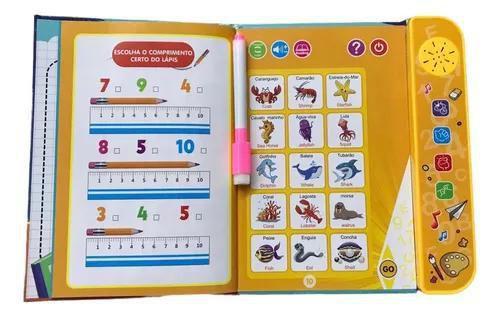 Imagem de Brinquedo Livro Eletrônico Infantil Inteligente Didático Português Inglês