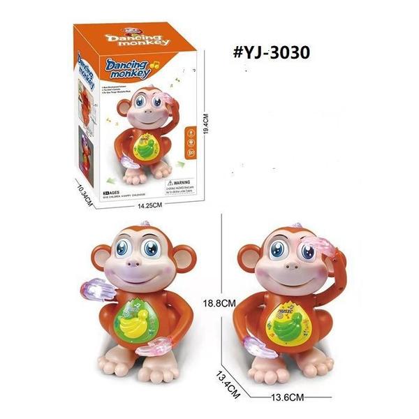 Brinquedo Macaco Divertido Musical Dançante Com Luzes. - DM TOYS Imagem de Brinquedo Macaco Divertido Musical Dançante Com Luzes.