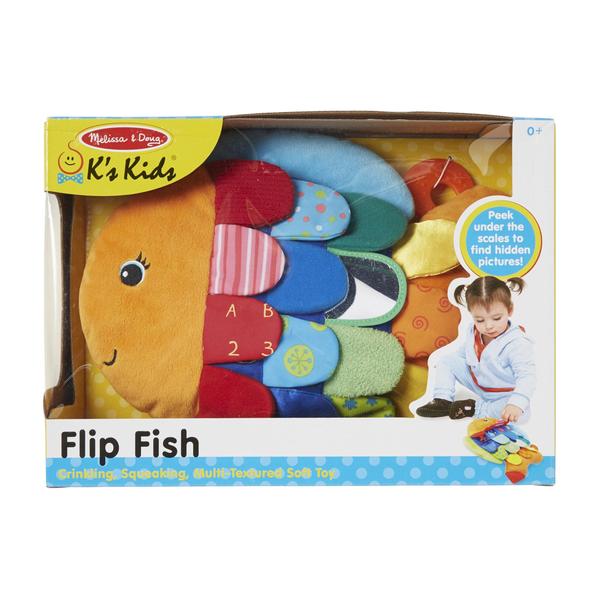 Imagem de Brinquedo macio para bebês Melissa & Doug Flip Fish Sensory Tummy Time