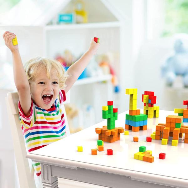 Imagem de Brinquedo magnético blocos de montar infantil cubos 44 pcs