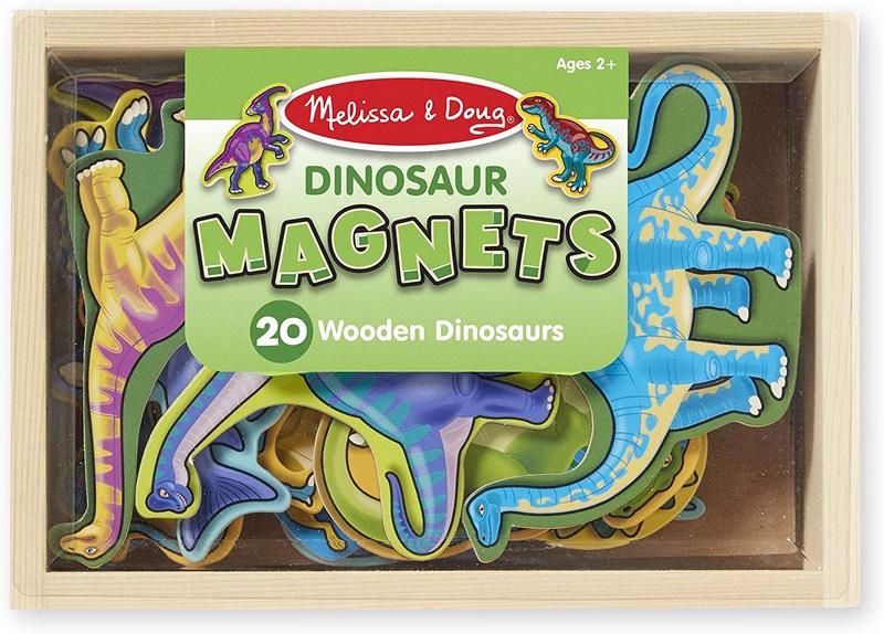 Imagem de Brinquedo Magnético Dinossauros Madeira 20 peças