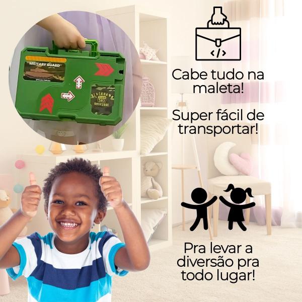 Imagem de Brinquedo Maleta de Carrinho com Temas Estação Policial e Pista de Corrida