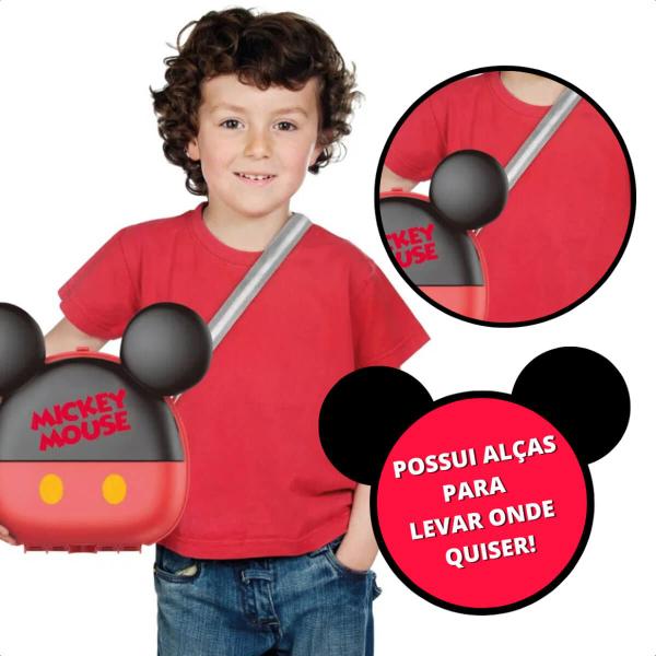 Imagem de Brinquedo Maleta de Ferramentas Mickey Com Alça Construtor Faz de Conta Diversão Brincadeira Multikids - BR1557