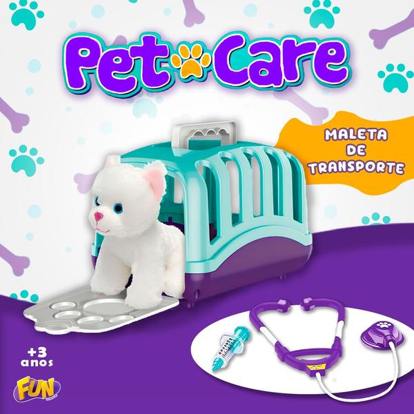 Imagem de Brinquedo Maleta De Transporte C/ Pelúcia Gato F00569B - Fun