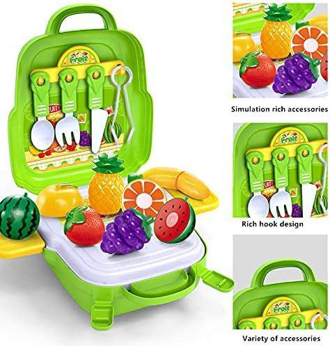 Imagem de Brinquedo Maleta  Frutas 3 em1 / Mochila 24 Peças Verde