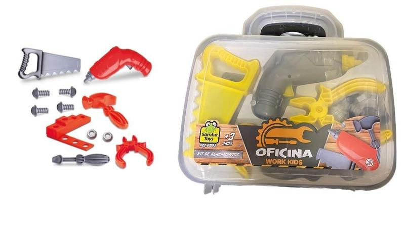 Imagem de Brinquedo Maleta Kit Ferramentas Oficina 12 Peças Meninos