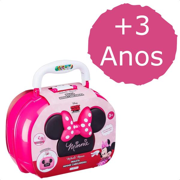 Brinquedo Maleta Minnie Cabeleireira Rosa Com Alças Diversos Acessórios Acima de 3 Anos Multikids - BR1567 Imagem de Brinquedo Maleta Minnie Cabeleireira Rosa Com Alças Diversos Acessórios Acima de 3 Anos Multikids - BR1567
