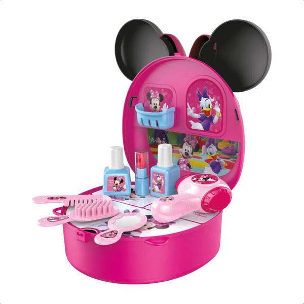 Brinquedo Maleta Minnie Cabeleireira Rosa Com Alças Diversos Acessórios Acima de 3 Anos Multikids - BR1567 Imagem de Brinquedo Maleta Minnie Cabeleireira Rosa Com Alças Diversos Acessórios Acima de 3 Anos Multikids - BR1567
