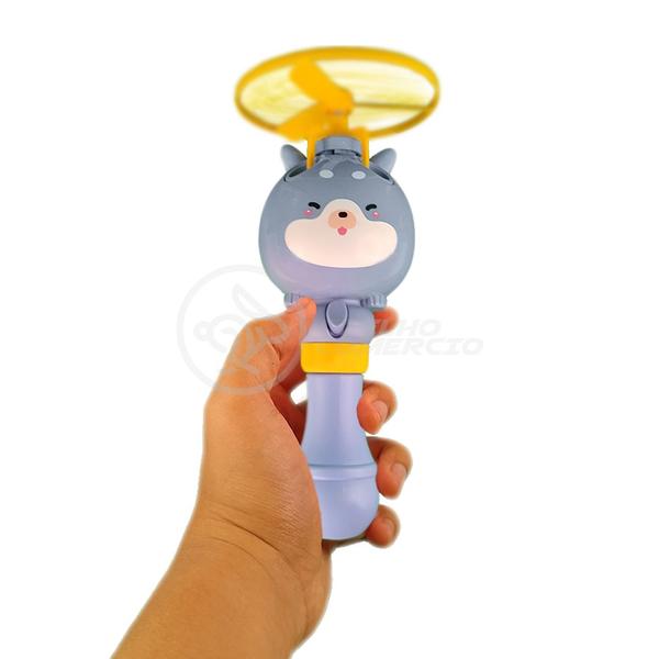 Imagem de Brinquedo Máquina Bolhas Bubble Toy Soaring Voador Crianças Haste Desenhos Gato Chines Azul 3