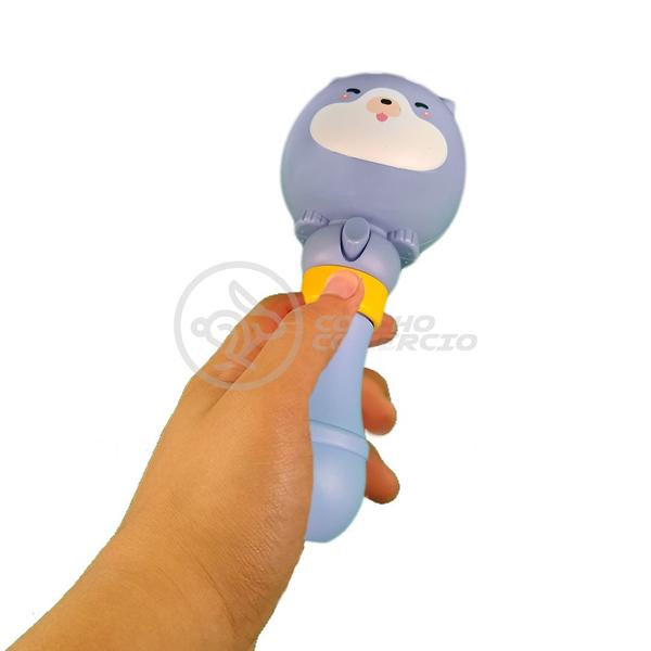 Imagem de Brinquedo Máquina Bolhas Bubble Toy Soaring Voador Crianças Haste Desenhos Gato Chines Azul 5