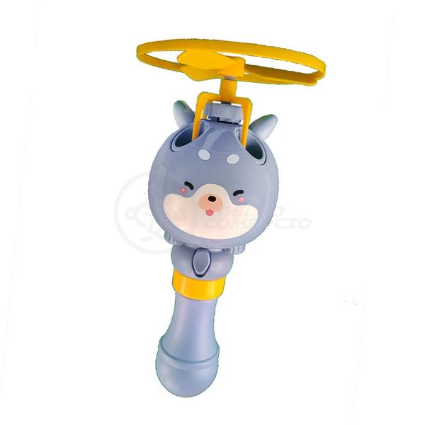 Imagem de Brinquedo Máquina Bolhas Bubble Toy Soaring Voador Crianças Haste Desenhos Gato Chines Azul 6